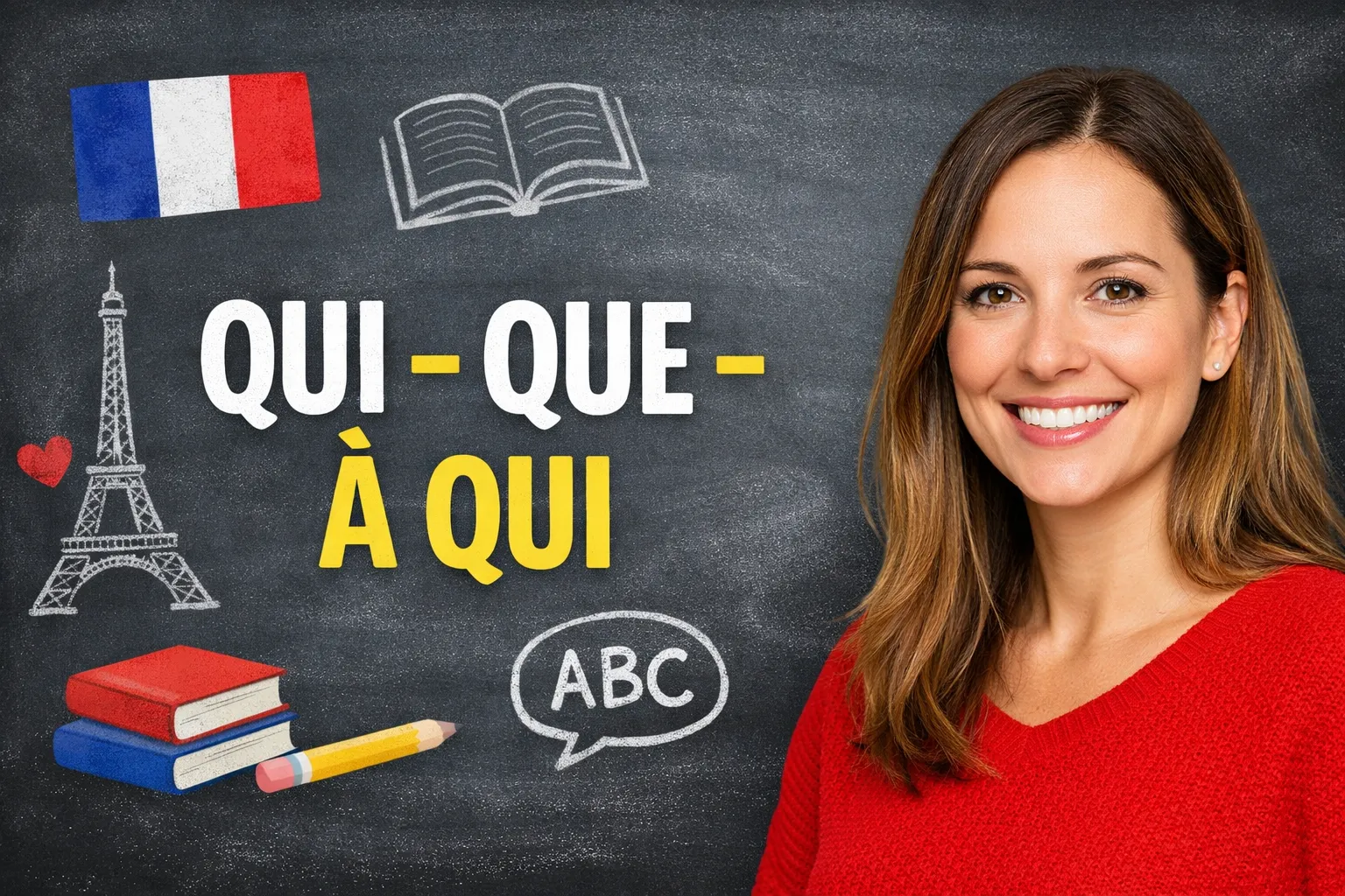 Explicación de los pronombres relativos en francés QUI QUE À QUI con ejemplos y ejercicios