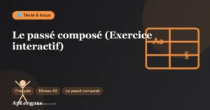 Le passé composé (Exercice interactif)